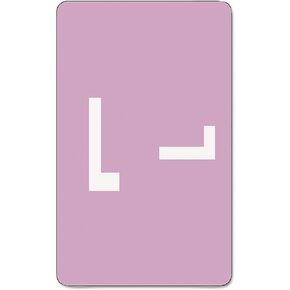Smead AlphaZ ACCS Color-Coded Alphabetic Label, L, Lavender, 100 Labels per Pack (67182)