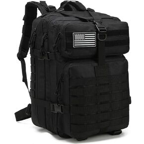 Military Tactical Backpack for Men Army Laptop Backpack Assault Pack Gym Backpack Rucksack for Camping Trekking Hiking(45L black)