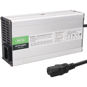 71.4V 5A Charger 60V Li-ion Battery Charger Silver Aluminum Case Output C13 N+L- Connector Used for 17S 60V Lithium Battery