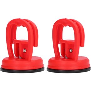 2pcs Suction Cup Puller, Auto Body Dent Puller Removal Tool Big Pull One Hand Buckle Suction Cup Lifter for Ceramic Tile Car Shell Phone Disassembly Tool(red)