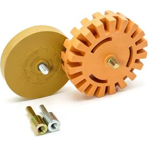 QWORK Car Decal Remover Wheel Set, for Removing Pinstripes, Stickers, Adhesive Vinyl Decals from Cars, Rvs, Boats and More