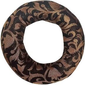 Round Cushion For Tibetan Singing Bowl Handmade Cushions Brocade Art Silk Home Decor Jewelry Display Cushion (6" X 1.5" Inch)