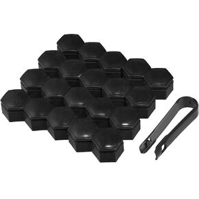 uxcell 20 Pcs Wheel Lug Nut Covers for Land Rover Range Rover Sport 2006-2013 for Buick Regal 2015-2017 Truck Lug Nut Cap Covers 22mm Black Anti Scratch