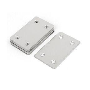 uxcell a16063000ux0277 60mm x 38mm x 1mm Stainless Steel Corner Brace Flat Mending Repair Plate (Pack of 8)