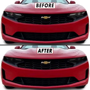 SlickMod PreCut Vinyl Smoke Tint for 2019-2022 Chevy Camaro Headlight (LS & LT Models, 20% Dark Smoke)