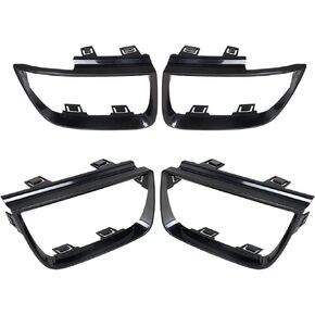 WFLNHB Set of 4 Tail Light Bezel Covers Replacement for Chevy Camaro LT LS SS 2010-2013 Driver and Passenger Side Gloss Black Bezels GM2803101 GM2804106