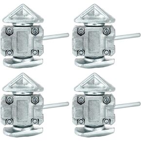 4 Pcs Sea Rail Shipping Container Connection Fastening Intermediate Twist Standard Shipping Container Lock Manual Twist Lock Left Right Hand Locking Casting Steel, No Lever Required