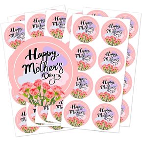 2 Inch Happy Mother's Day Labels Floral Mothers Day Gift Tags Stickers Mother's Day Presents Labels Mother's Day Party Favor Sticker for Envelope Seal Cards Boxes Gift Wrap 200 Pcs
