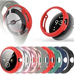 Compatible with Google Pixel Watch 2 Case & Google Pixel Watch Case 41mm, Matte Solid Watch Cover Hard PC Protective Bumper Case for Pixel Watch 2 / Pixel Watch Bands Accessories (8-Colors)