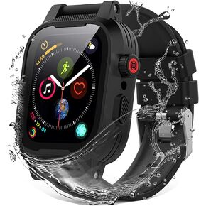 YOGRE Apple Watch 44mm Case Series 6/5/4/SE, Waterproof Protective Case with Built-in Screen Protector, Dustproof Shockproof Case for iWatch Series 6/5/4/SE