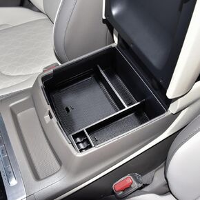 TACORBO Center Console Organizer Compatible with Kia Carnival 2024 2023 2022 Accessories Insert Tray, KA4 MPV Armrest Secondary Storage Box, Black Trim