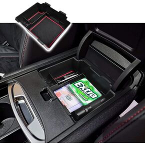 Center Console Upgraded Organizer Compatible with Acura RDX 2019 2020 2021 2022 2023 2024 Accessories, Armrest Storage Box Insert Card Container ABS Coin Holder Console Tray, Black