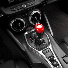 CheroCar for Camaro Interior Accessories Gears Panel Trim Shift Cover for Chevrolet Camaro 2017-2020, Red Decoration…