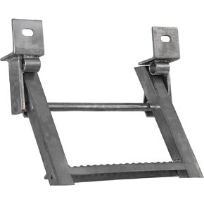 Buyers Products 1-Rung Stainless Steel Retractable Truck Step with Nonslip Tread - 17.38 x 15 Inch