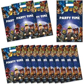 30 قطعة من Anwat 𝓡𝓸𝓫𝓵𝓸𝔁𝓼 حقائب هدايا لحفلات أعياد الميلاد ذات طابع كرتوني، أكياس Goodie Bag لتزيين حفلات أعياد الميلاد الكرتونية ذات طابع روبوتي. in Kuwait