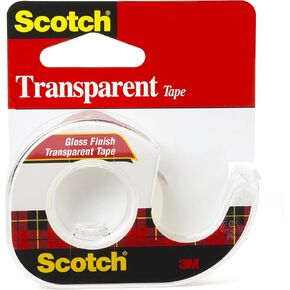 Scotch Transparent Tape,1 Dispensered Roll, 1/2 in x 1000 in, (174)