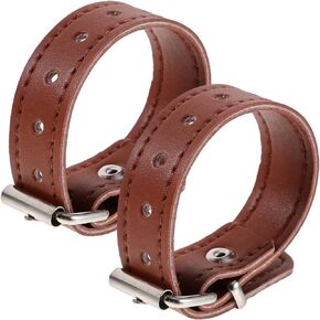 ABOOFAN 2 Pairs Bike Basket Straps Vintage Cycling Basket Leather Straps Mountain Bike Basket Strap Scooter Basket Strap Cycling Basket Strap Sturdy Bike Basket Belt· Handle aldult Child