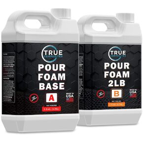 Liquid Urethane Pour Foam Base-2 Part Closed Cell Rigid Pour Foam-2 lb Density-Fast-Acting Formula-Boat Buoyancy, Flotation, Filling, Soundproofing & Insulation-2 Gallon Kit