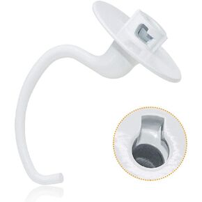 خطاف عجين مطلي مضاد للالتصاق K45DH بديل لخلاط المطبخ مساعد KSM150 ksm90 k45 KSM5 KSM500 لخلاطات حامل الرأس المائل 4.5/5.0 (أبيض) in Kuwait