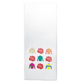 Silks and Roses Color Derby Tea Towel