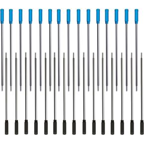 4.5" Replaceable Ballpoint Pen Refills, 30 Pack Smooth Writing Ballpoint Refills for Cross Style Pen (Black and Blue Ink Refills)