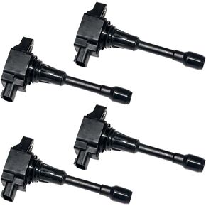 MAS Set of 4 Ignition Coil Pack Compatible with Nissan Infiniti Frontier Altima Versa Sentra Cube NV200 Rogue 2007-2012 FX50 QX60 QX70 2013 14 1.6L 2.4L 2.5L Replacement for UF549 5C1753