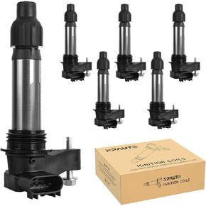 Ignition Coil Pack Replacement for V6 3.6 3.0 Buick Enclave LaCrosse Cadillac SRX XTS CTS ATS, Chevy Traverse Impala Equinox, GMC Acadia, Saturn Vue 2010 2011 2012 2013 2014 2015 2016 2017 2018 2019