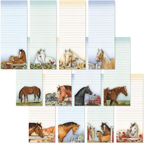 Current Seasonal Birds Magnetic Notepad Set – Set of 12 Mini Memo Pads, 12 Designs, 30-Sheet Pads, 2½ x 6½ Inches, Shopping List, To-Do Notes, Printed in The USA