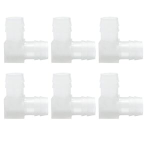 5/8" Hose Barb Elbow Plastic 90 Degree L Right Angle Barbed Fitting (Pack of 3)
