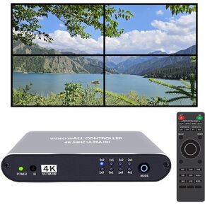 وحدة التحكم في حائط الفيديو 2x2 4K UHD TV وحدة التحكم في الحائط 1X2 2X1 1X3 3X1 1X4 4X1 دعم مدخل 4K30 HDMI لعرض الربط التلفزيوني بحد أقصى 4