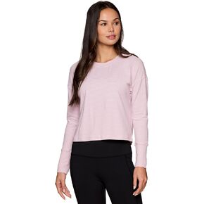 RBX Activewear Long Sleeve Mesh Running Top for Women, Quick Drying Breathable Mesh Crewneck Workout Tee for Yoga