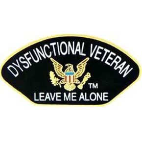 Dysfunctional Veteran Leave Me Alone Hat Lapel Pin