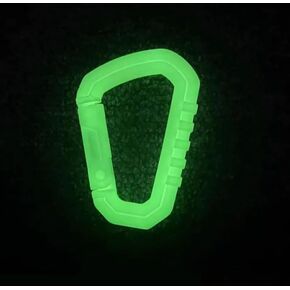 Ghost Glow Plastic Carabiner Keychain, ONE Shear®, Tactical Clip Hook Design, Glow in The Dark 2Pack