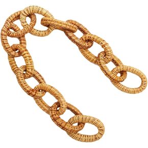 NOLITOY الروطان سلسلة الخشب ربط سلسلة الجدول ديكور ربط حلية حقيبة يد الروطان المنسوجة سلسلة الخشب سلسلة ربط ديكور ضوء ديكورات المنزل للمنزل الروطان المنسوجة ربط سلسلة ديكور قلادة الريفية in Saudi Arabia