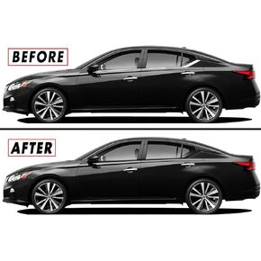 Chrome Delete Blackout Vinyl Overlay for 2019-2022 Nissan Altima Window Trim (Gloss Black)