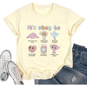 قميص للتوعية بالصحة العقلية للنساء كبير الحجم، لا بأس أن لا تكون بخير، قمصان للصحة العقلية، ملابس ملهمة in Kuwait