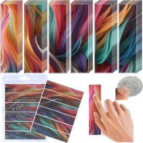 48Pcs Calm Strips for Anxiety Sensory Stickers, Stress Relief Stickers for Boys and Girls, Anxiety Relief Cute Antistress Sensory Strips (Green, Gravel and Diamond Texture)
