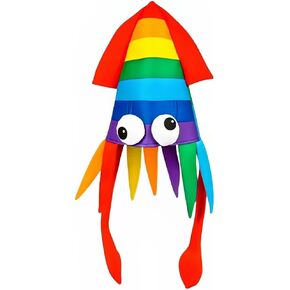 Novelty Rainbow Squid Hat Costume Party Hat Cap