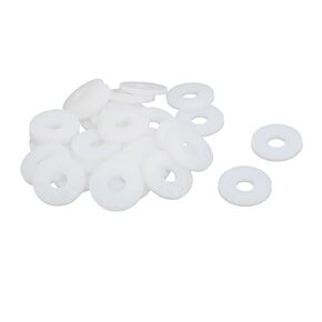 uxcell PTFE Flat Washers 10mm OD 5mm ID 2mm Thickness Sealing Gasket for Faucet Pipe Water Hose, White, Pack of 30