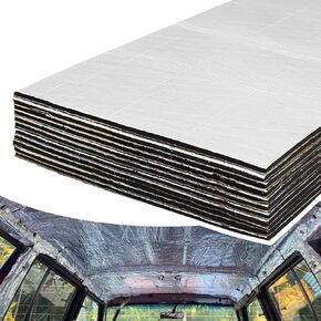 10MM 21.53 Sqft 40inch × 80inch Sound Deadener for Cars Sound Deadening Mat Heat Shield Pad Noise & Heat Insulation for Car Hood Engine Door