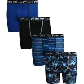 Reebok Boys’ Underwear - Performance Boxer Briefs (4 Pack)