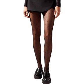 SHENHE Women's Heart Tights 1 Piece Goth Tight High Pattern Stockings Socks