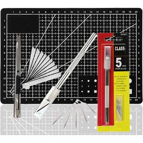 Self Healing Cutting Mat A5 Size with Art Craft Cutter Knives,Black