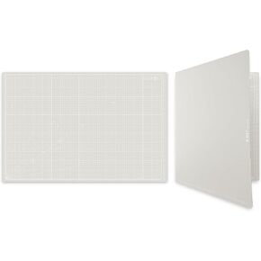 iMAT Flip Cutting Mat Note A1 (Inch Version), 24 x 36 in (60 x 90 cm), Foldable, Ideal for Crafts, Paper Cutting, Large Leather and Cloth Projects, Sketching, Drawing (Light Blue)