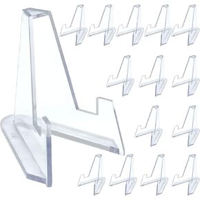 14 Pcs Trading Card Display Stand, Pack Mini Portable Clear Acrylic Display Stands for Card Toploader Penny Sleeves, Basketball, Football, Baseball, Sports Cards