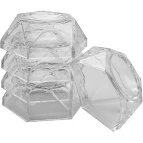 5 Pieces Acrylic Hexagon Display Stand Holder for Softball Golf Tennis Ball Baseball Marbles Egg Sphere Puzzle Balls (L)
