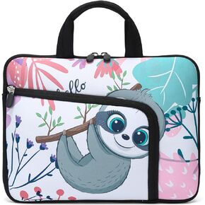 11.6 12 12.5 inch Laptop Sleeve Chromebook Case Ultrabook Case Notebook Sleeve Tablet Case Neoprene Handle Sleeve for Men Women, Two Pockets Fit Apple MacBook Air Samsung Acer HP DELL (Blue Dragon)