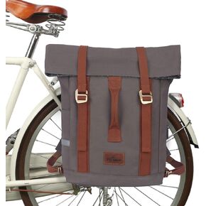 TOURBON Water Resistant Bike Bag Convertible Backpack with Laptop Compartment, Lightweight Quick-clip Bicycle Rear Rack Pannier for Men