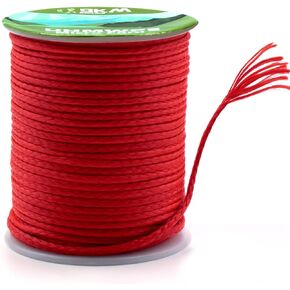 9KM DWLIFE 100% UHMWPE Braided Cord, 1.0mm Black 100ft 350lb Hollow Rope for Hammock, Kite, Fishing, Climbing, Camping