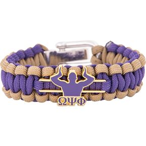 Desert Cactus Omega Psi Phi Paracord Bracelet OPP Omega Man D9 Divine 9 Adjustable Size (Paracord - Omega Man)